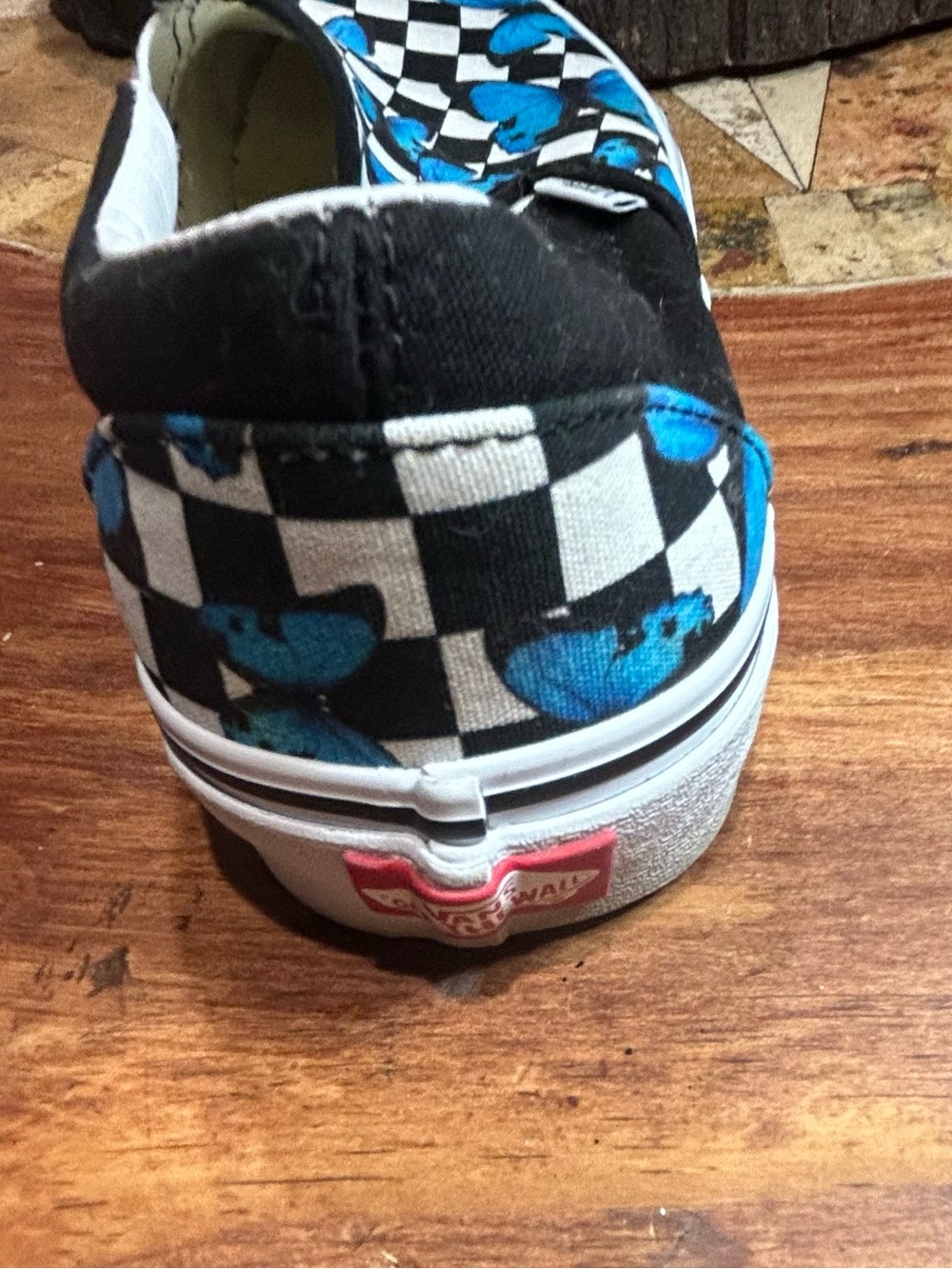 Vans Black/Blue Butterfly Checkered Unisex size 9.5 men 11 women Excellent con - Picture 5 of 13